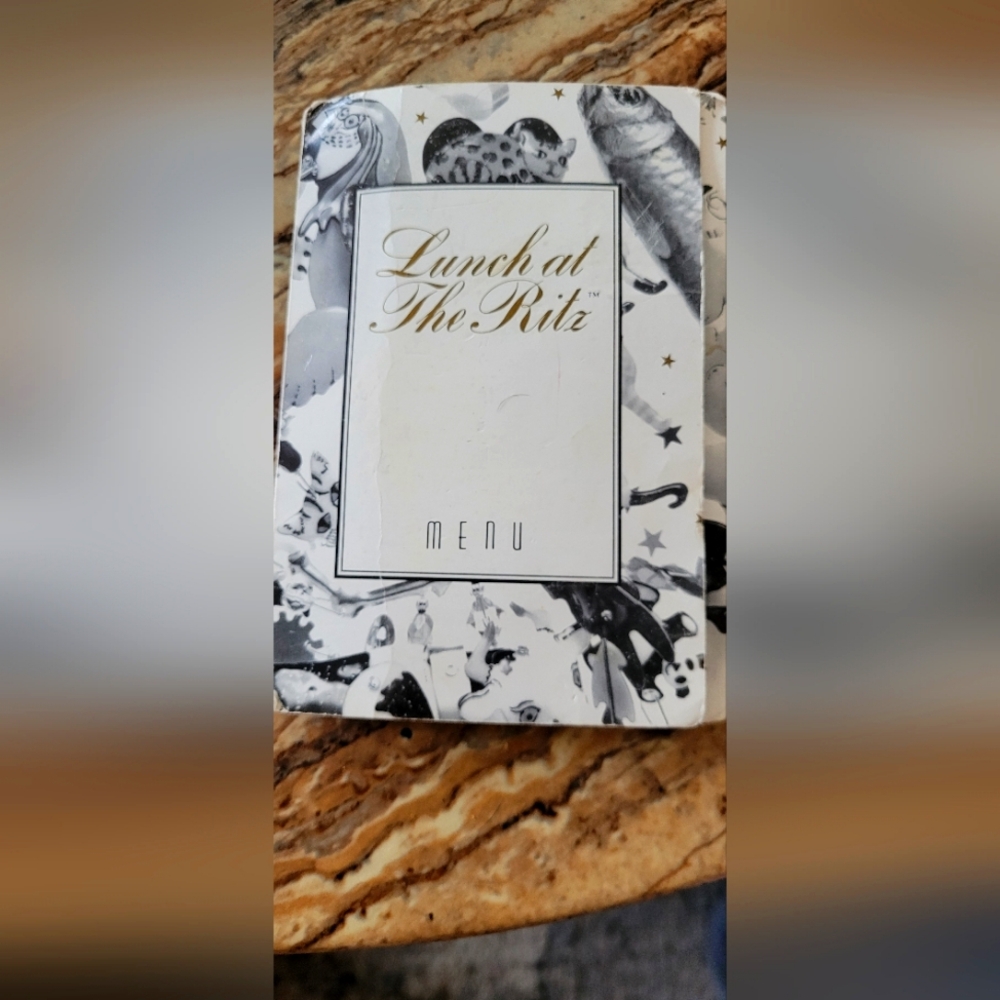 Lunch at The Ritz Menu  calla lillies clip on earrings